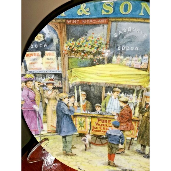Davenport Pottery 1991, Ltd Ed "The Ice Cream Seller" Cries of London Plate VTG - Picture 12 of 16